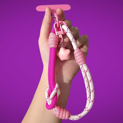 Bubblegum Twist – hot pink with white